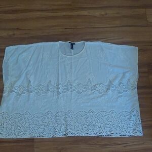 Forever 21 White Dolman Sleeve Blouse